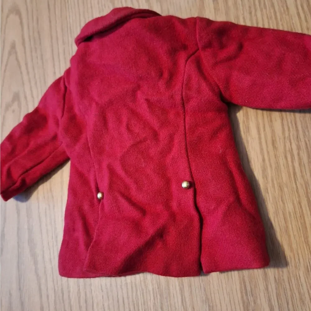 American Girl Doll Red Equestrian Riding Jacket Gold Buttons Coat Retired F04